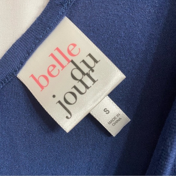 Elle Blue Small Lace Hem Short Sleeve Top Crisscross Festival Summer Backless - Picture 3 of 6